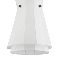 Bryony 12-inch 1-light Forged Bronze Convertible Pendant with White Synthetic Silk Shade