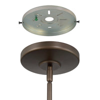 Bryony 12-inch 1-light Forged Bronze Convertible Pendant with White Synthetic Silk Shade