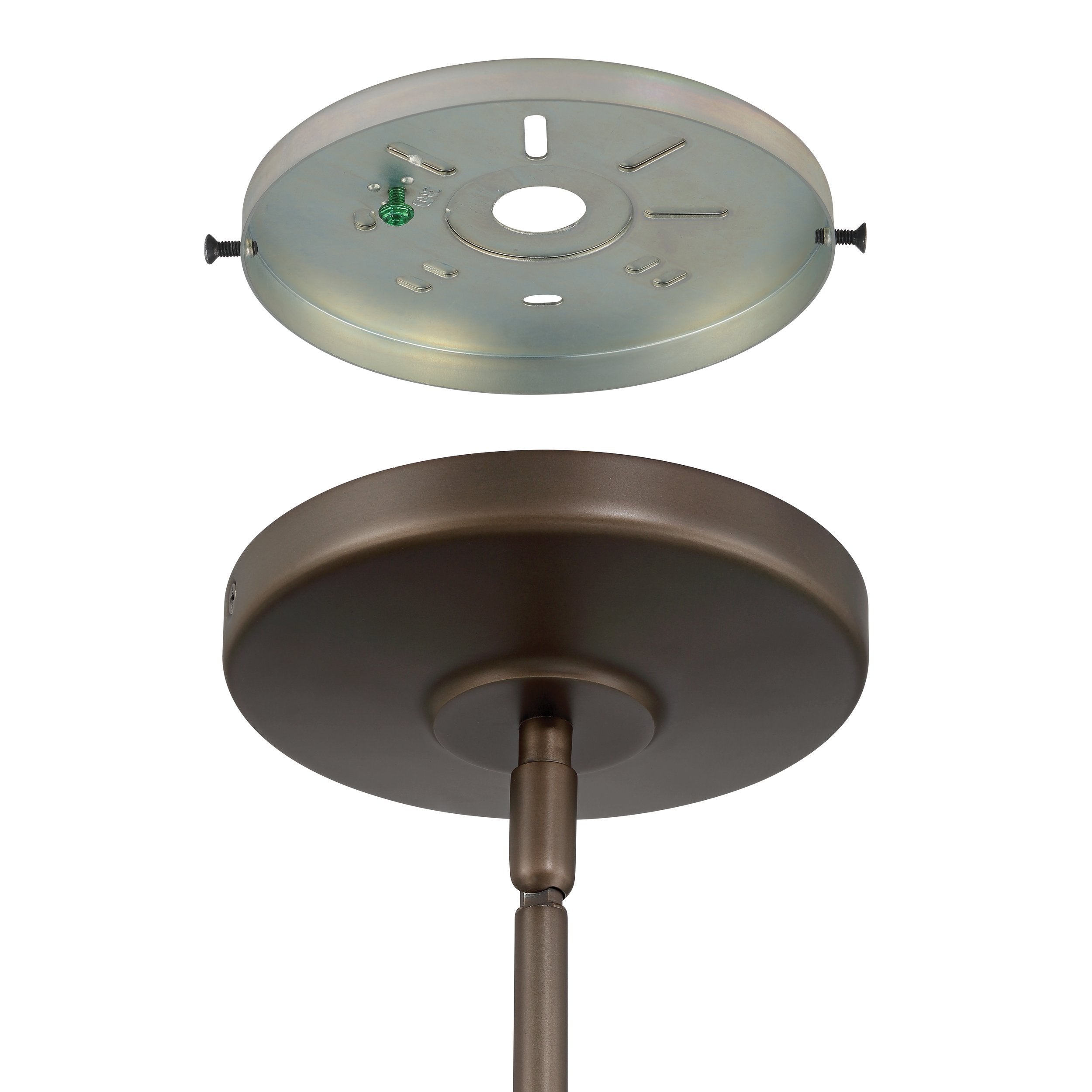 Bryony 12-inch 1-light Forged Bronze Convertible Pendant with White Synthetic Silk Shade