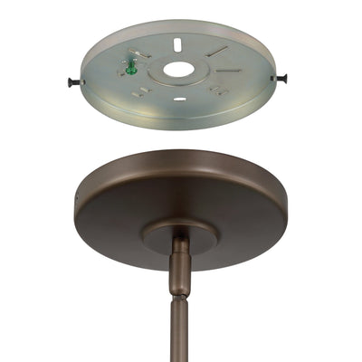 Bryony 12-inch 1-light Forged Bronze Convertible Pendant with White Synthetic Silk Shade