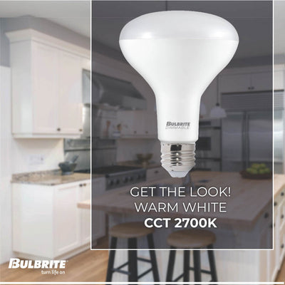 BR30 Dimmable Frost Filament LED Light Bulb with E26 Base, 2700K, 650 Lumens, 4-Pack