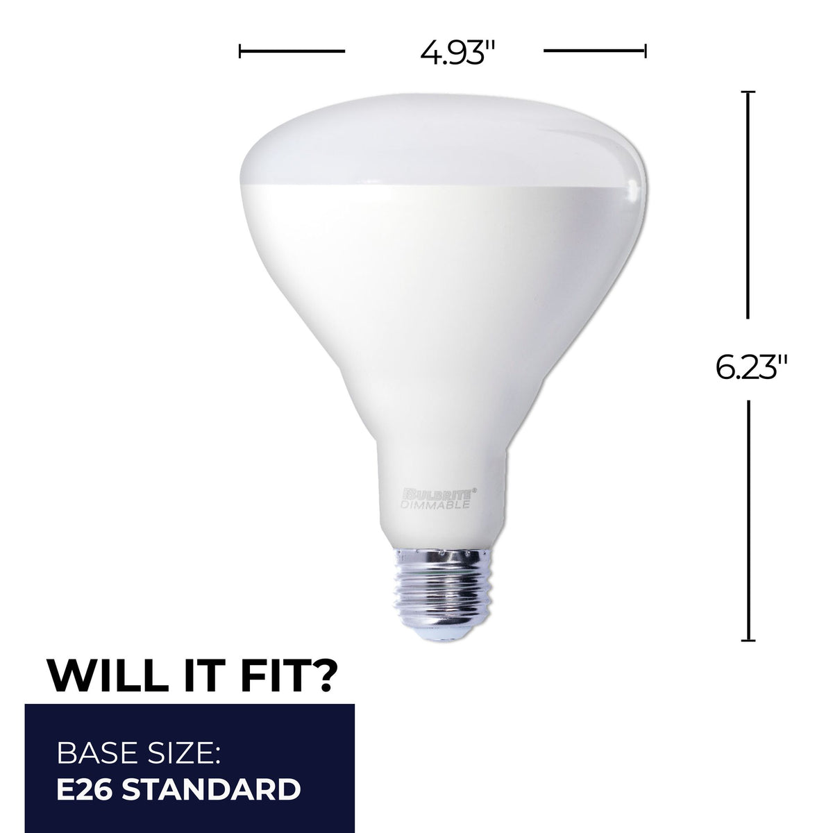 BR40 Dimmable Frost Filament LED Light Bulb with E26 Base, 3000K, 1400 Lumens, 4-Pack