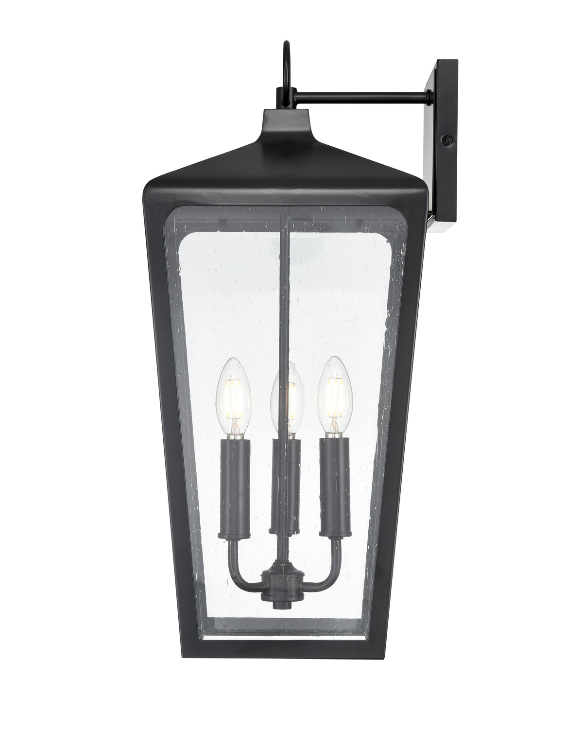 10.25'' Brooks Powder Coated Black 3 Light Wall Sconce