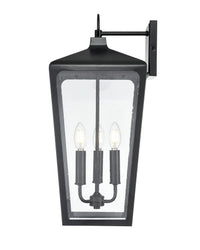 10.25'' Brooks Powder Coated Black 3 Light Wall Sconce