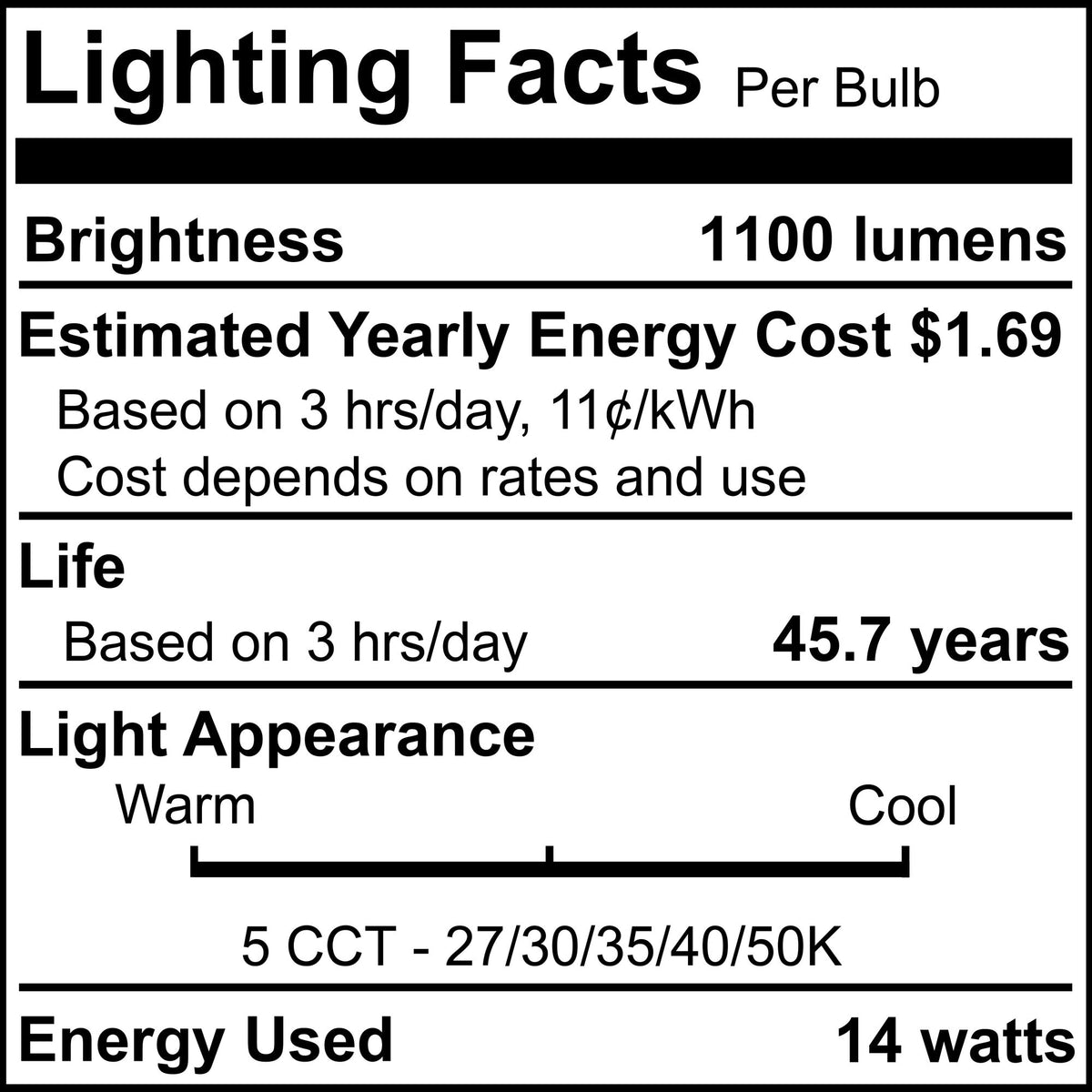 6-inch White Round - Smooth Trim 14W Dimmable LED J-Box Recessed Downlight, 5 CCT - 27/30/35/40/50K, 1100 Lumens, 4-Pack