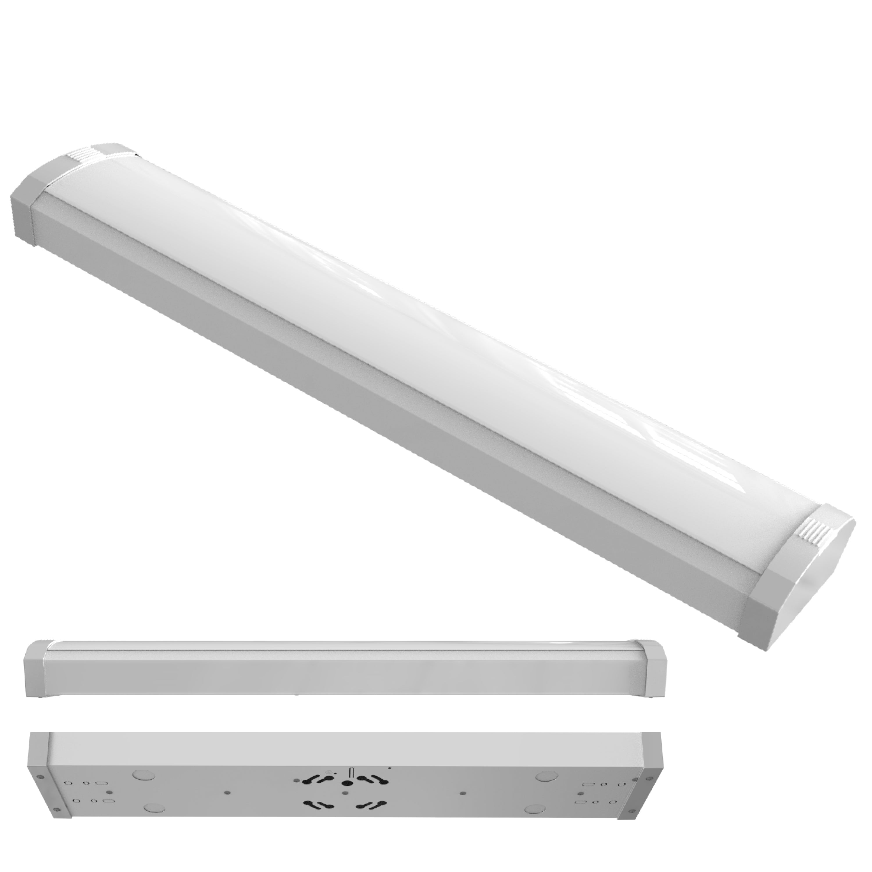 2-foot White 20W Dimmable LED Wraparound Utility Light, 3000K, 2300 Lumens