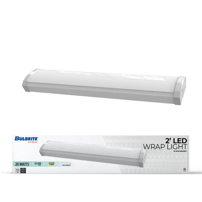 2-foot White 20W Dimmable LED Wraparound Utility Light, 3000K, 2300 Lumens