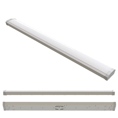 4-foot White 46W Dimmable LED Wraparound Utility Light, 5 CCT - 27/30/35/40/50K, 5300 Lumens