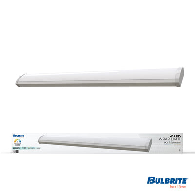 4-foot White 46W Dimmable LED Wraparound Utility Light, 5 CCT - 27/30/35/40/50K, 5300 Lumens