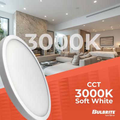 7-inch White 14W Dimmable LED Flush Mount Ceiling Light, 3000K, 1150 Lumens