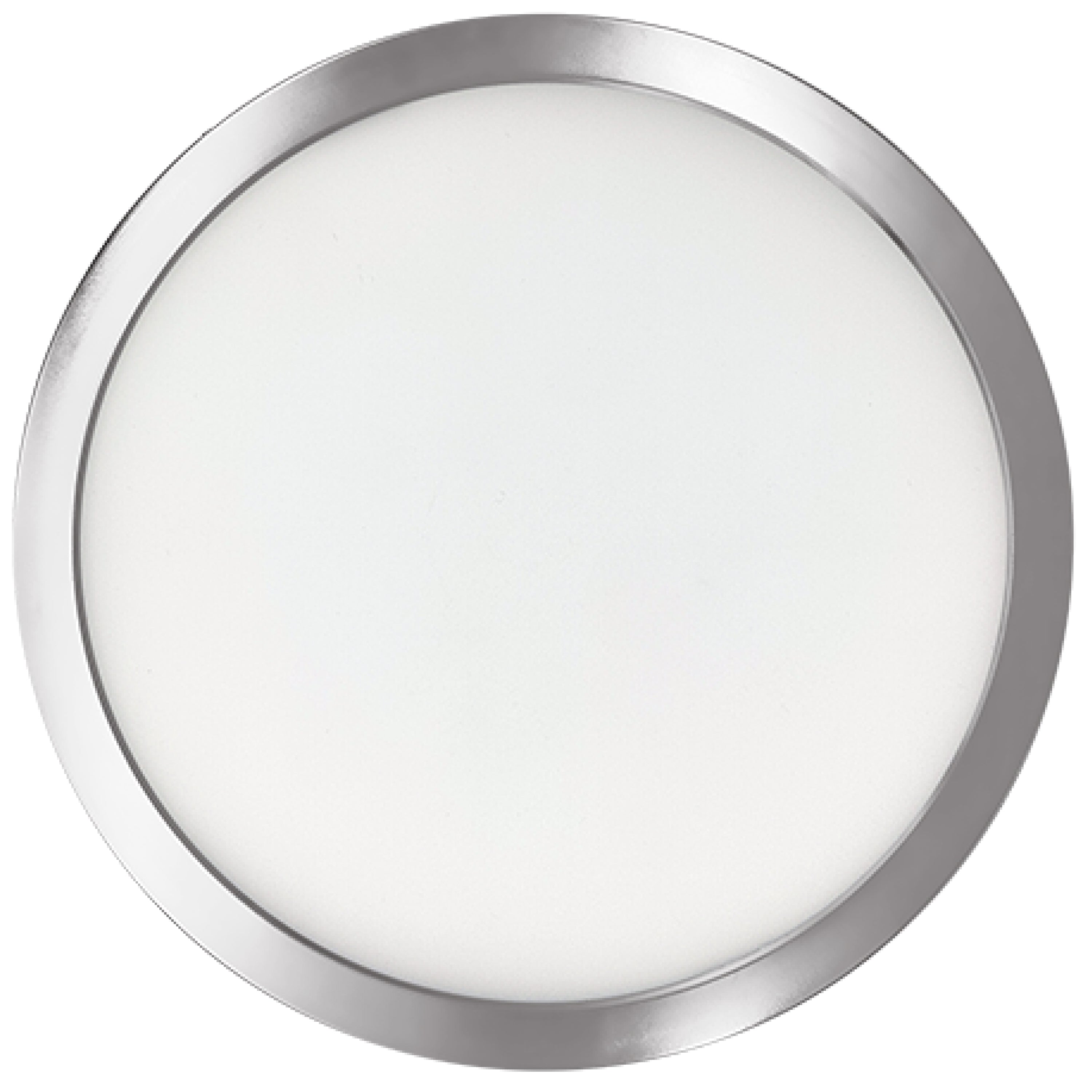 9-inch Nickel 17W Dimmable LED Flush Mount Ceiling Light, 3000K, 1400 Lumens