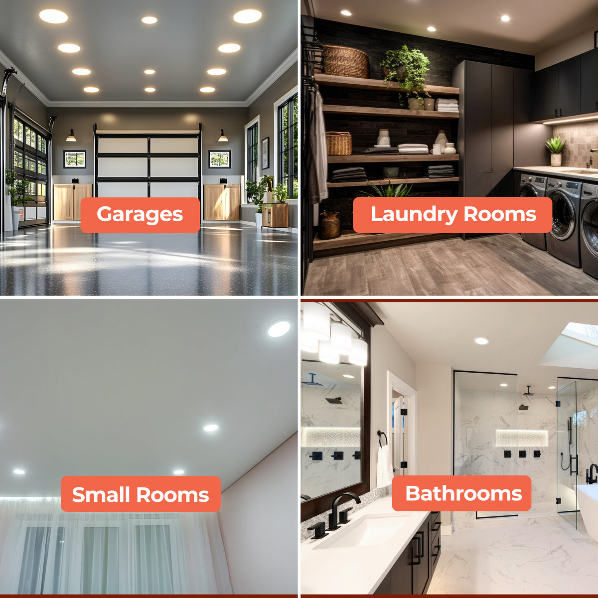 9-inch Nickel 17W Dimmable LED Flush Mount Ceiling Light, 3000K, 1400 Lumens