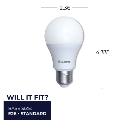 A19 9W Non-Dimmable Frost LED Light Bulb with E26 Base, 3000K, 800 Lumens, 6-Pack
