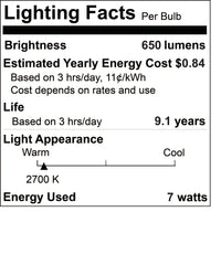 G25 7W Dimmable Milky Filament LED Light Bulb with E26 Base, 2700K, 800 Lumens, 8-Pack