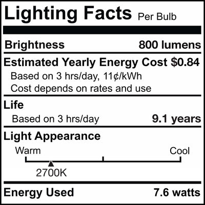 ST18 7.6W Dimmable Clear Filament LED Light Bulb with E26 Base, 2700K, 800 Lumens, 10-Pack
