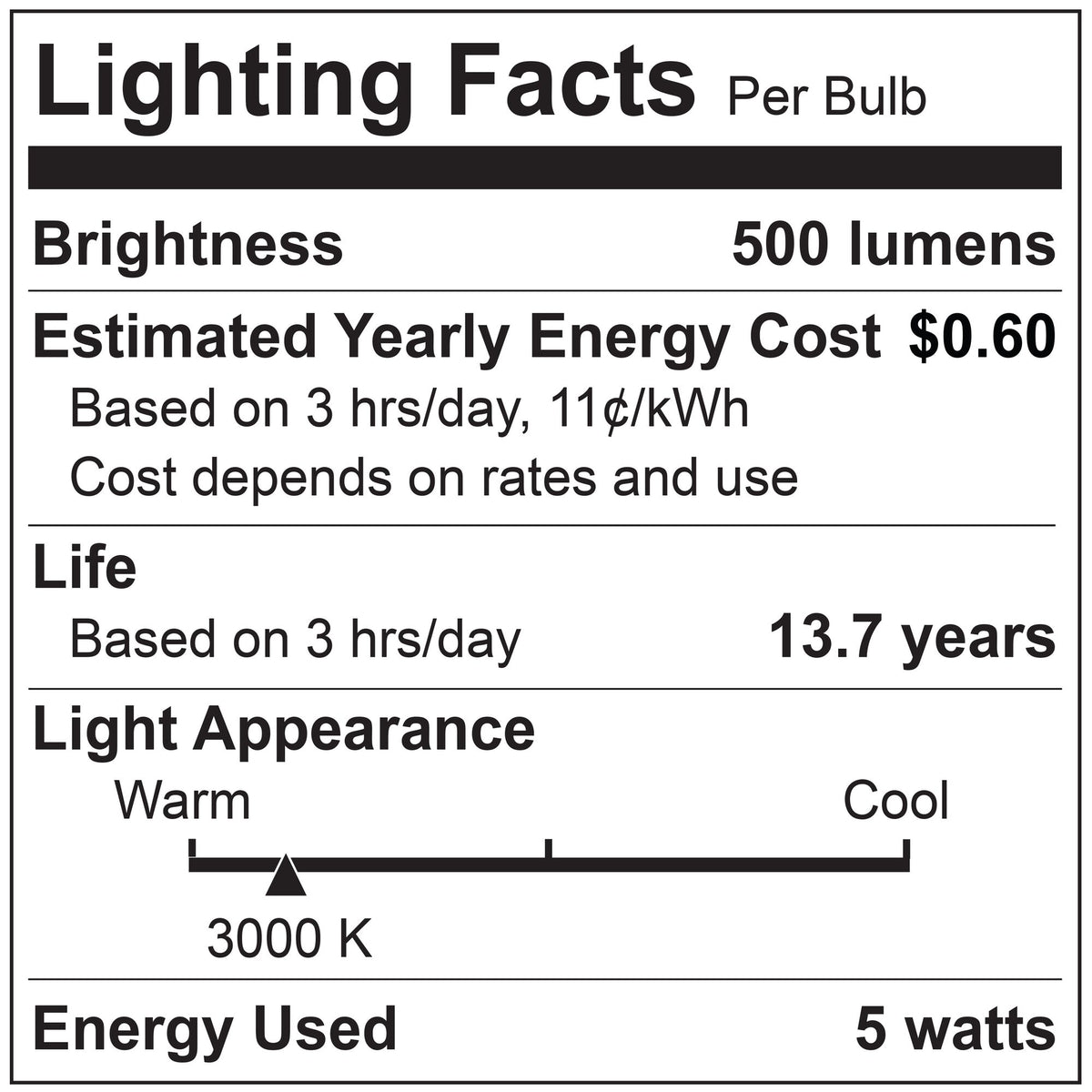 Warm Dims G16 5W Dimmable Milky Filament LED Light Bulb with E12 Base, 3000K-1800K, 500 Lumens, 4-Pack