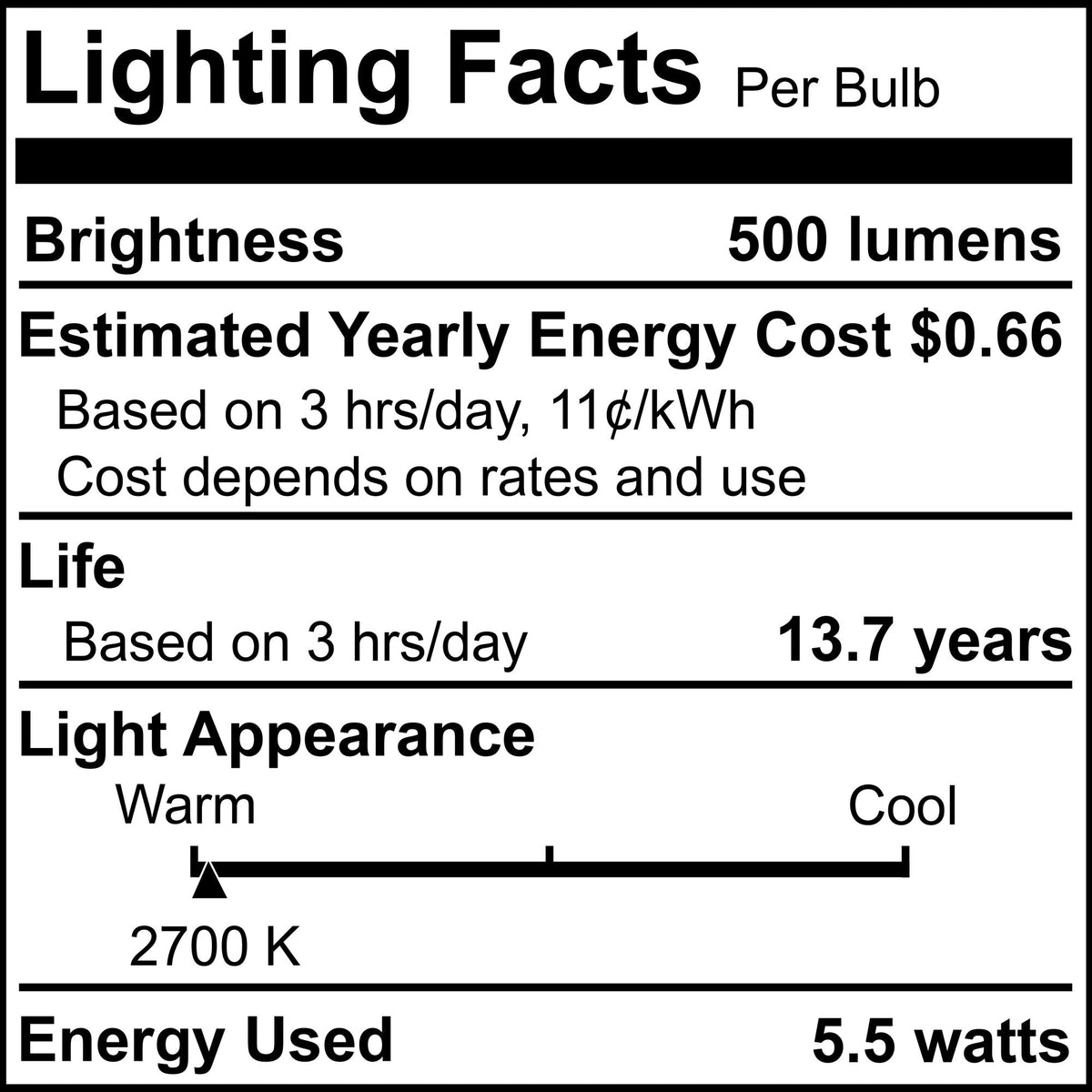 B11 5.5W Dimmable Milky Filament LED Light Bulb with E26 Base, 2700K, 500 Lumens, 4-Pack