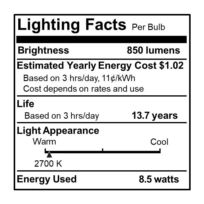 ST18 8.5W Dimmable Clear Filament LED Light Bulb with E26 Base, 2700K, 850 Lumens, 2-Pack