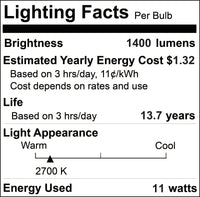 G40 8.5W Dimmable Milky Filament LED Light Bulb with E26 Base, 2700K, 800 Lumens, 2-Pack