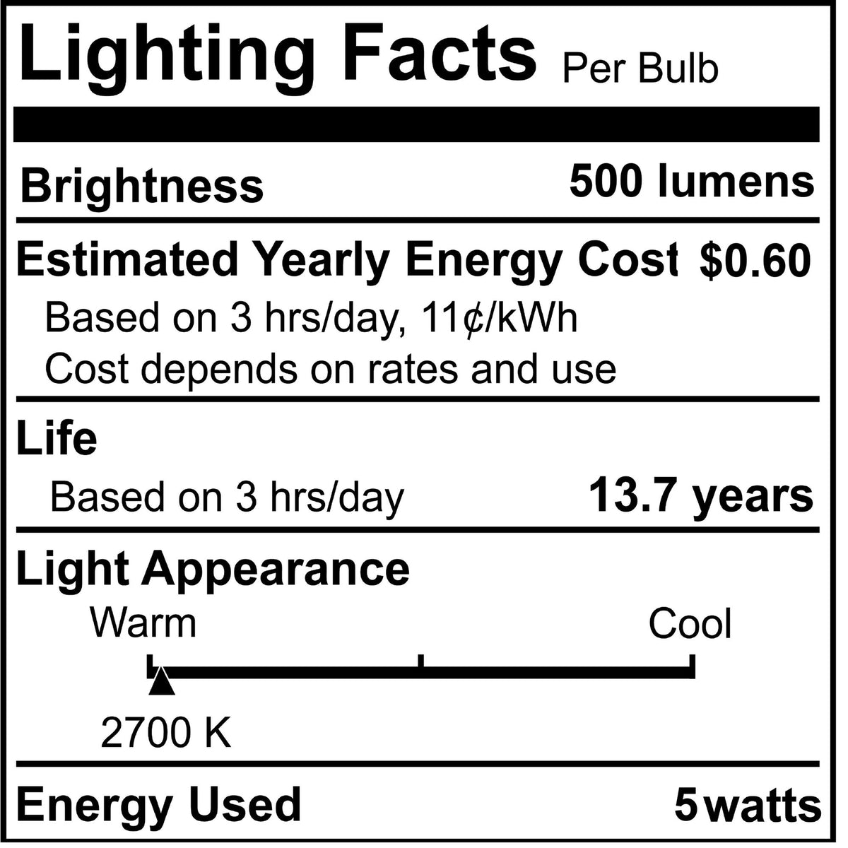 G25 5W Dimmable Milky Filament LED Light Bulb with E26 Base, 2700K, 500 Lumens, 4-Pack