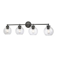 35'' Jonatan Matte Black 4 Light Bath Vanity