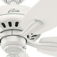52 inch Newsome Fresh White Ceiling Fan and Pull Chain