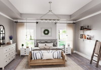 Devon Park 38-inch 5-light Brushed Nickel and Grey Wood Linear Chandelier with Clear Glass