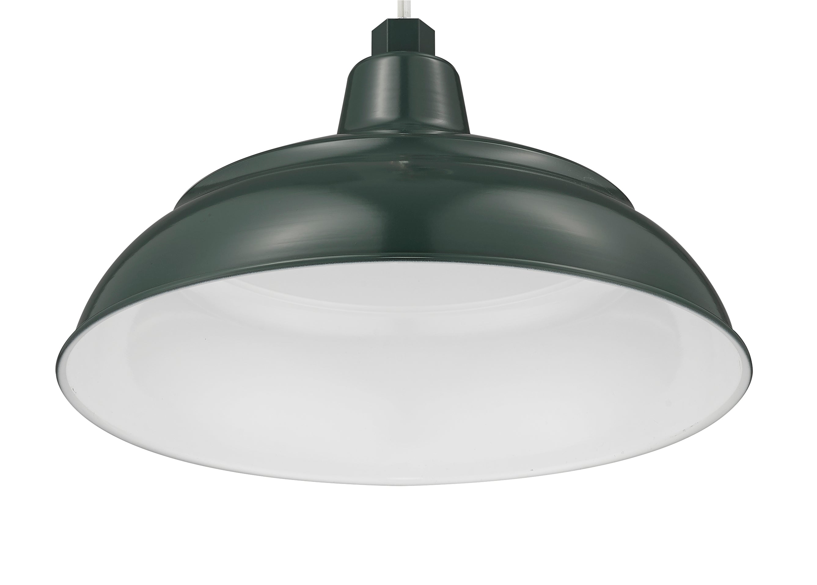 14'' Satin Green Metal R Series Warehouse Shade