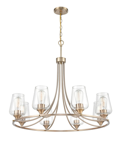 28'' Ashford Modern Gold 8 Light Chandelier