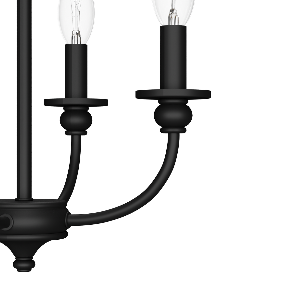 Southcrest 13-inch 4-light Matte Black Semi-Flush Mount