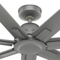 72 inch Downtown ENERGY STAR® Matte Silver Damp Rated Ceiling Fan and Wall Control