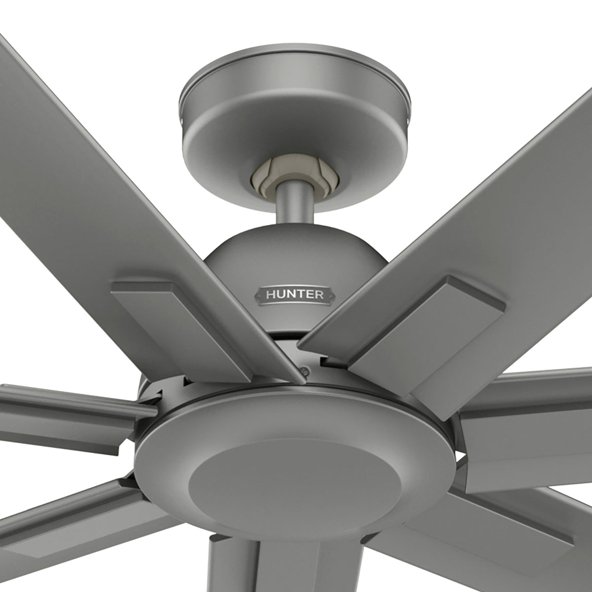 72 inch Downtown ENERGY STAR® Matte Silver Damp Rated Ceiling Fan and Wall Control