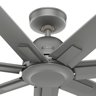72 inch Downtown ENERGY STAR® Matte Silver Damp Rated Ceiling Fan and Wall Control