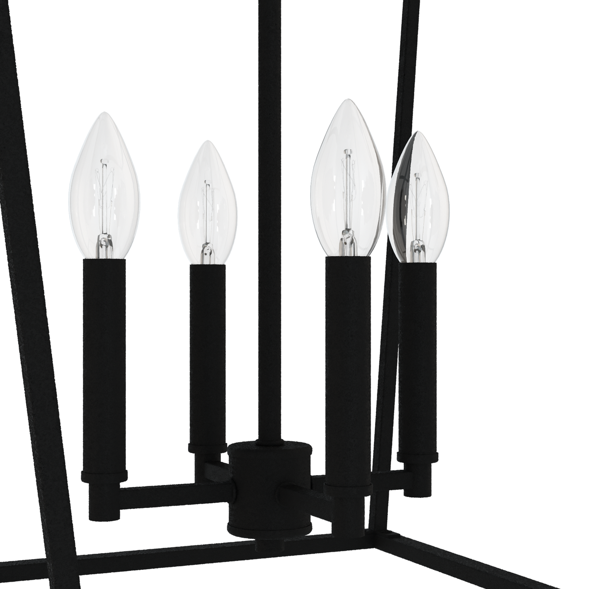Laurel Ridge 18-inch 4-light Natural Black Iron Lantern Pendant