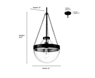23.5'' Clarra Modern Gold 1 Light Pendant