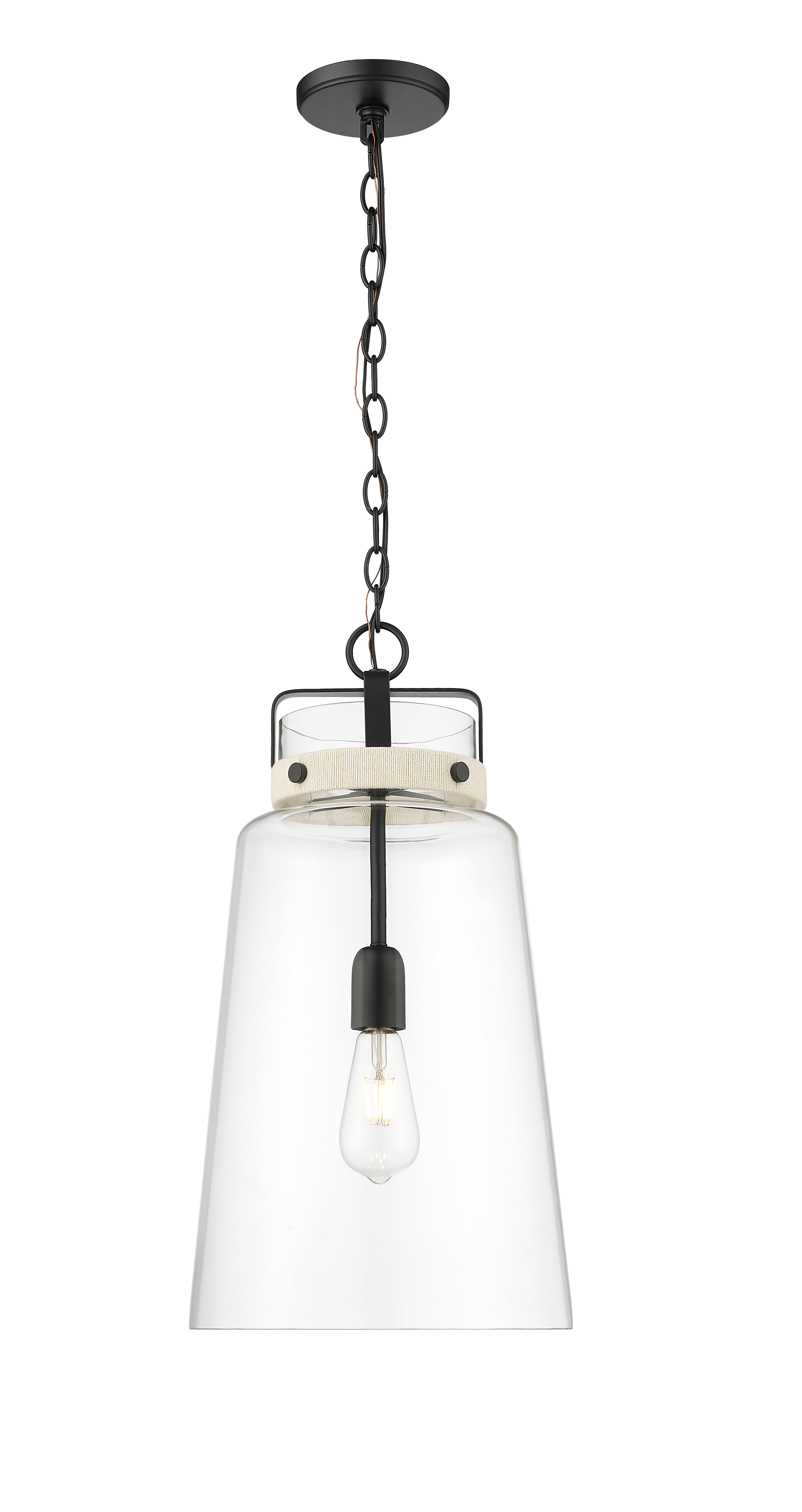 22.25'' Lolla Matte Black 1 Light Pendant