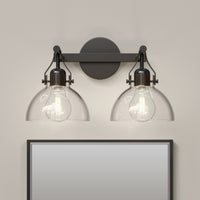 14.5''  Matte Black 2 Light Bath Vanity