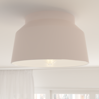 Cranbrook 11.5-inch 1-light Blush Pink Flush Mount Ceiling Light with Metal Shade