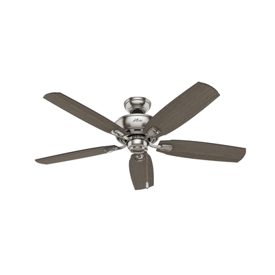 52 inch Amberlin Brushed Nickel Ceiling Fan with LED Light Kit and Pull Chain