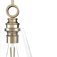 Klein 12-inch 1-light Alturas Gold Pendant with Clear Glass