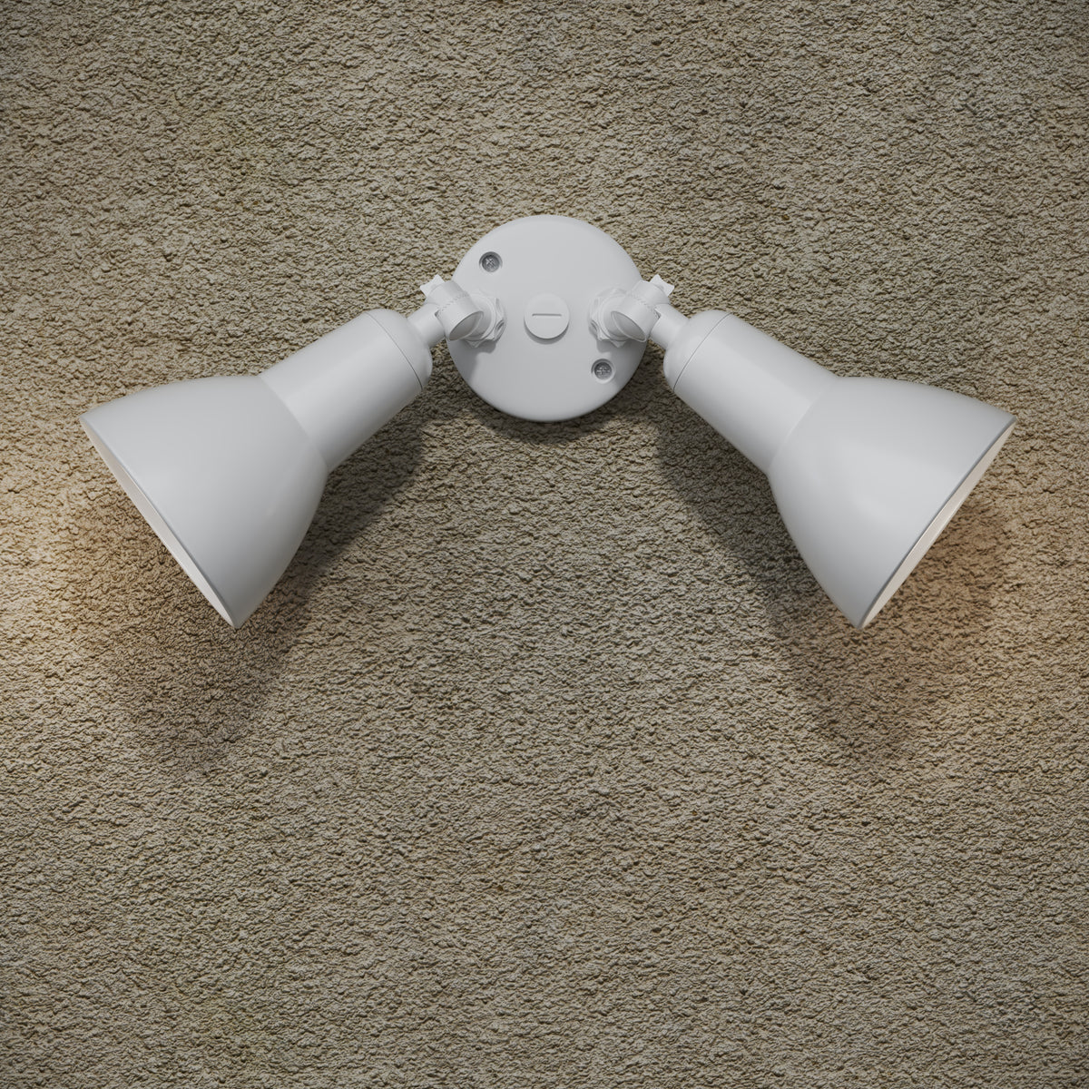 5.25''  Matte White 2 Light Flood Light