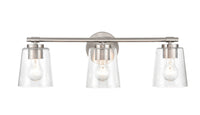 24.5''  Brushed Nickel 3 Light Bath Vanity