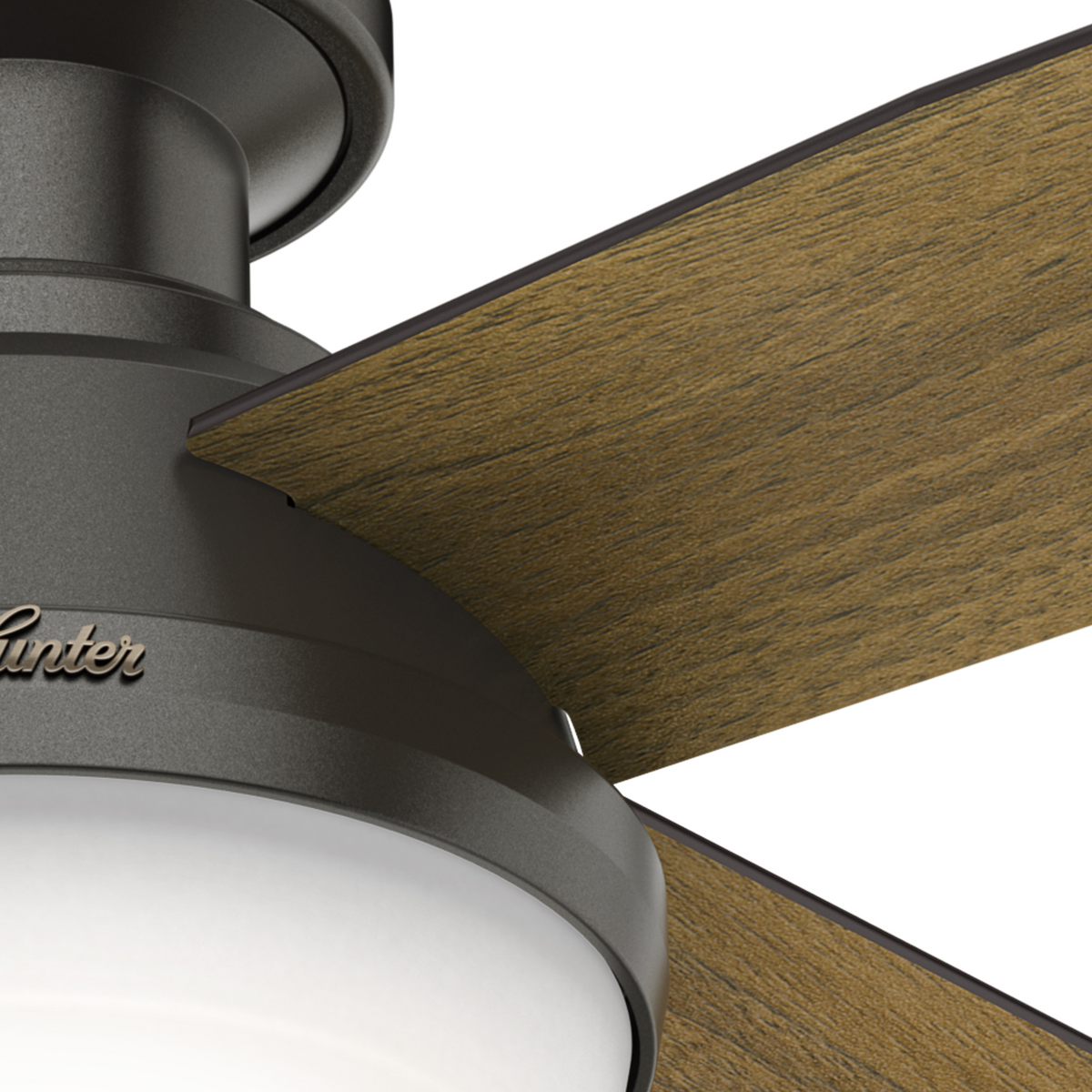 52 inch Dempsey Noble Bronze Low Profile Ceiling Fan with LED Light Kit and Handheld Remote