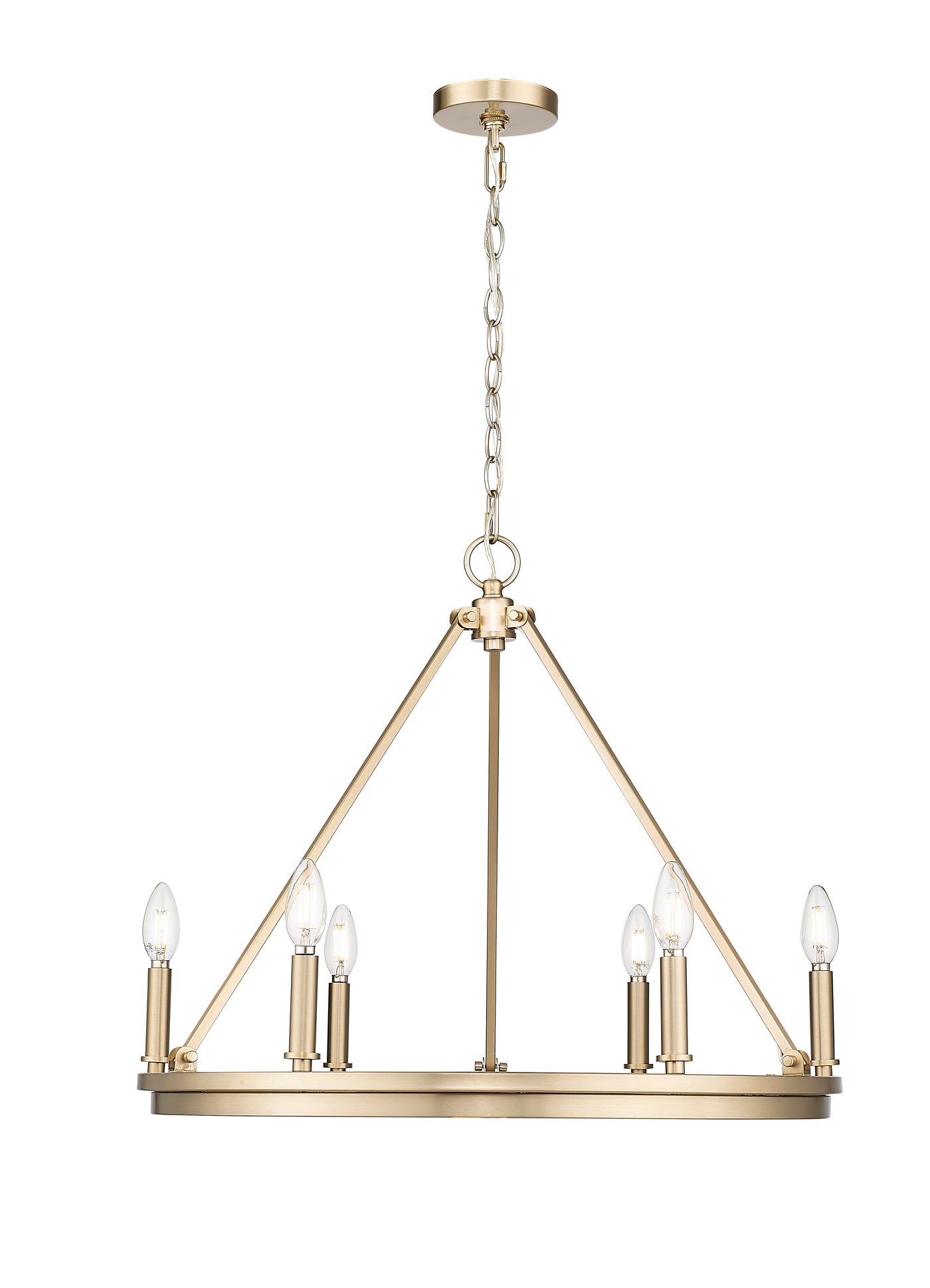 21'' Carruth Modern Gold 6 Light Chandelier