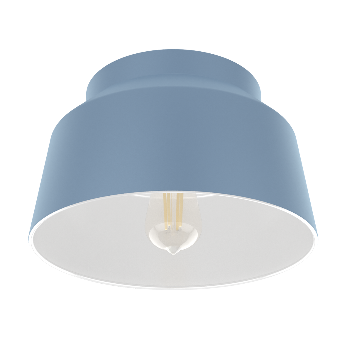 Cranbrook 11.5-inch 1-light Indigo Blue Flush Mount Ceiling Light with Metal Shade