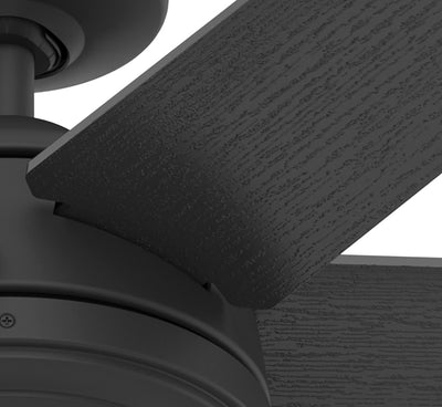 52 inch Jetty Matte Black WeatherMax Indoor / Outdoor Ceiling Fan and Wall Control
