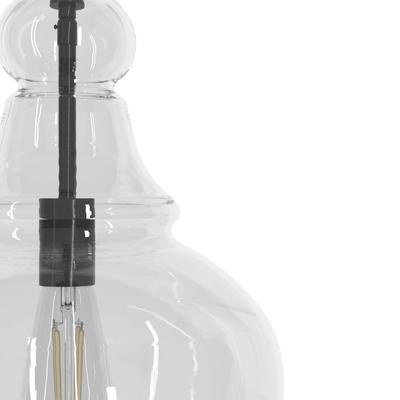 Maple Park 12-inch 1-light Noble Bronze Pendant with Clear Glass
