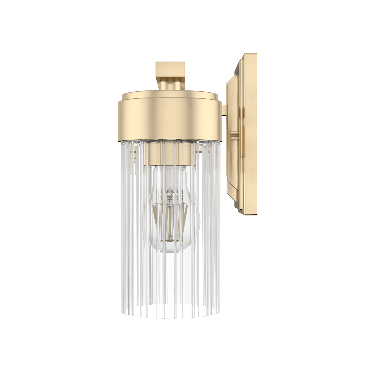 Gatz 31.5-inch 4-light Alturas Gold Vanity Light with Clear Fluted Glass