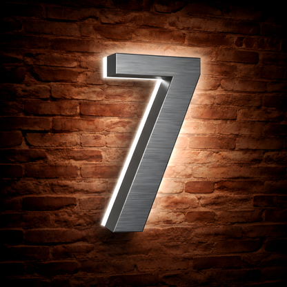 Illuminated Address Numbers - Stainless Steel - 6000K