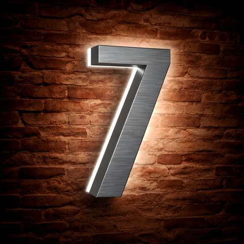 Illuminated Address Numbers - Stainless Steel - 6000K